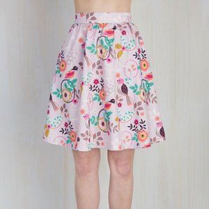 ModCloth Retrolicious Chirps and Salsa skirt Size L